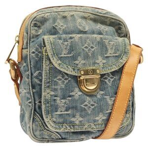 Pre Loved louis vuitton Women Blue Shoulder Bags